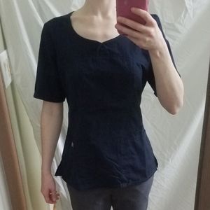 Navy Scrub Top